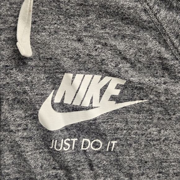 Nike Gym Vintage Full Zip Hoodie Jacket Just‎ Do It 883729 Women’s Small Gray - Picture 7 of 8